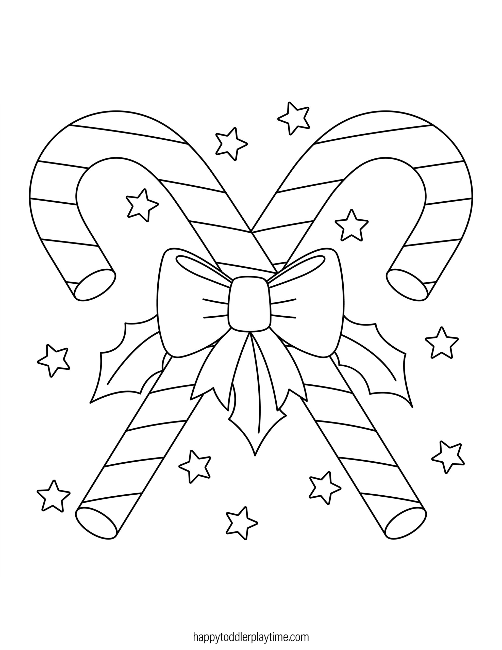 candy cane coloring sheets printable