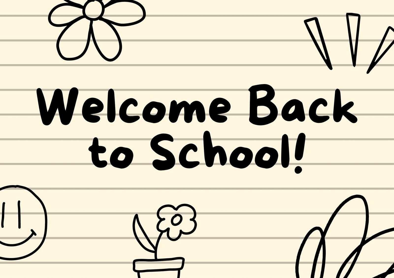 free welcome back sign printable