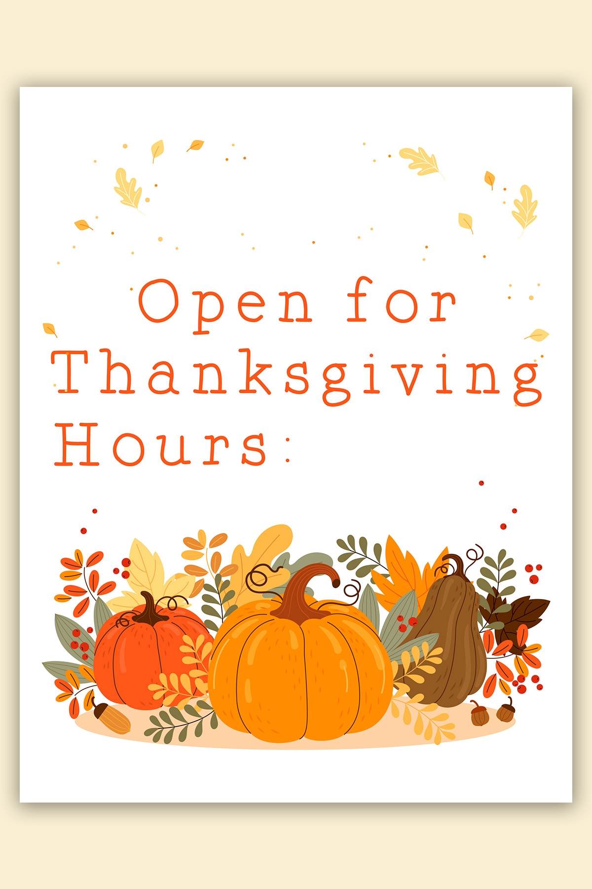 Free Printable Closed for Thanksgiving Sign Example 2 Mom Envy
