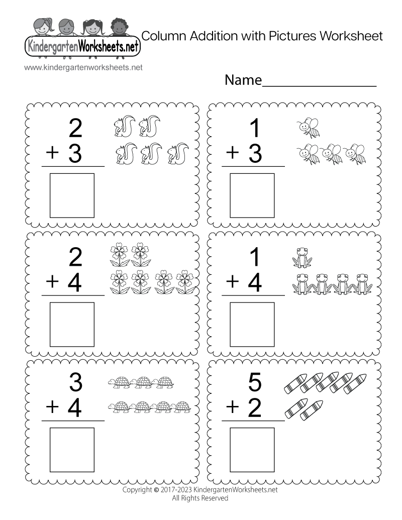 free printable addition sheets