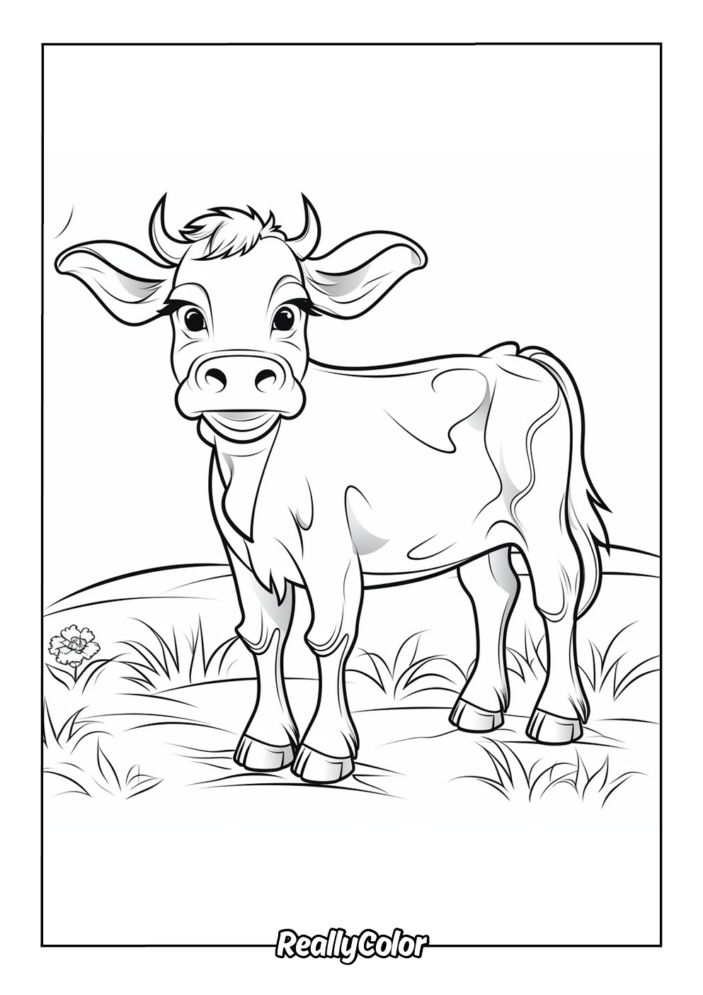 cow coloring sheet printable