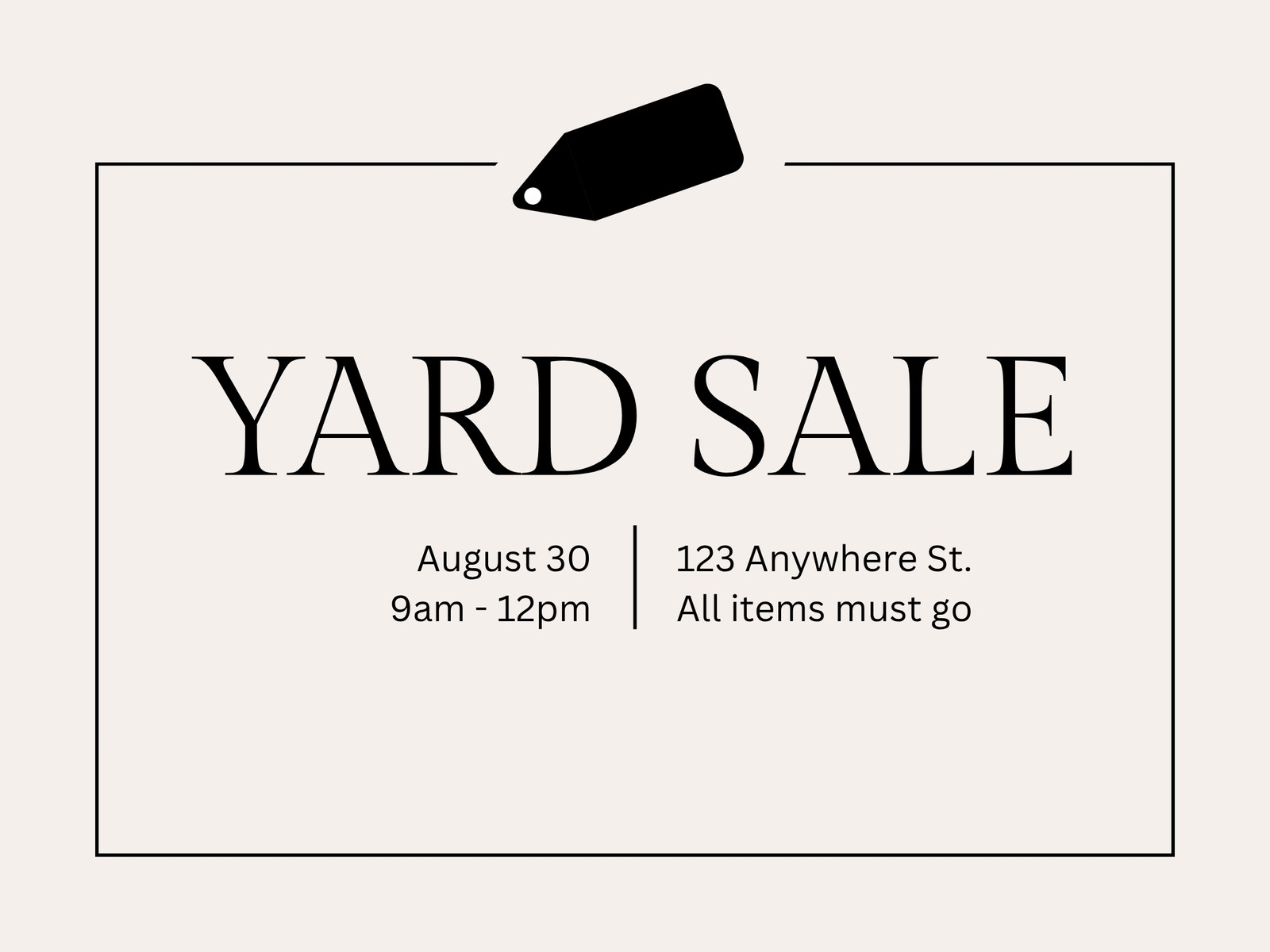 Free Printable Customizable Yard Sale Sign Templates Canva