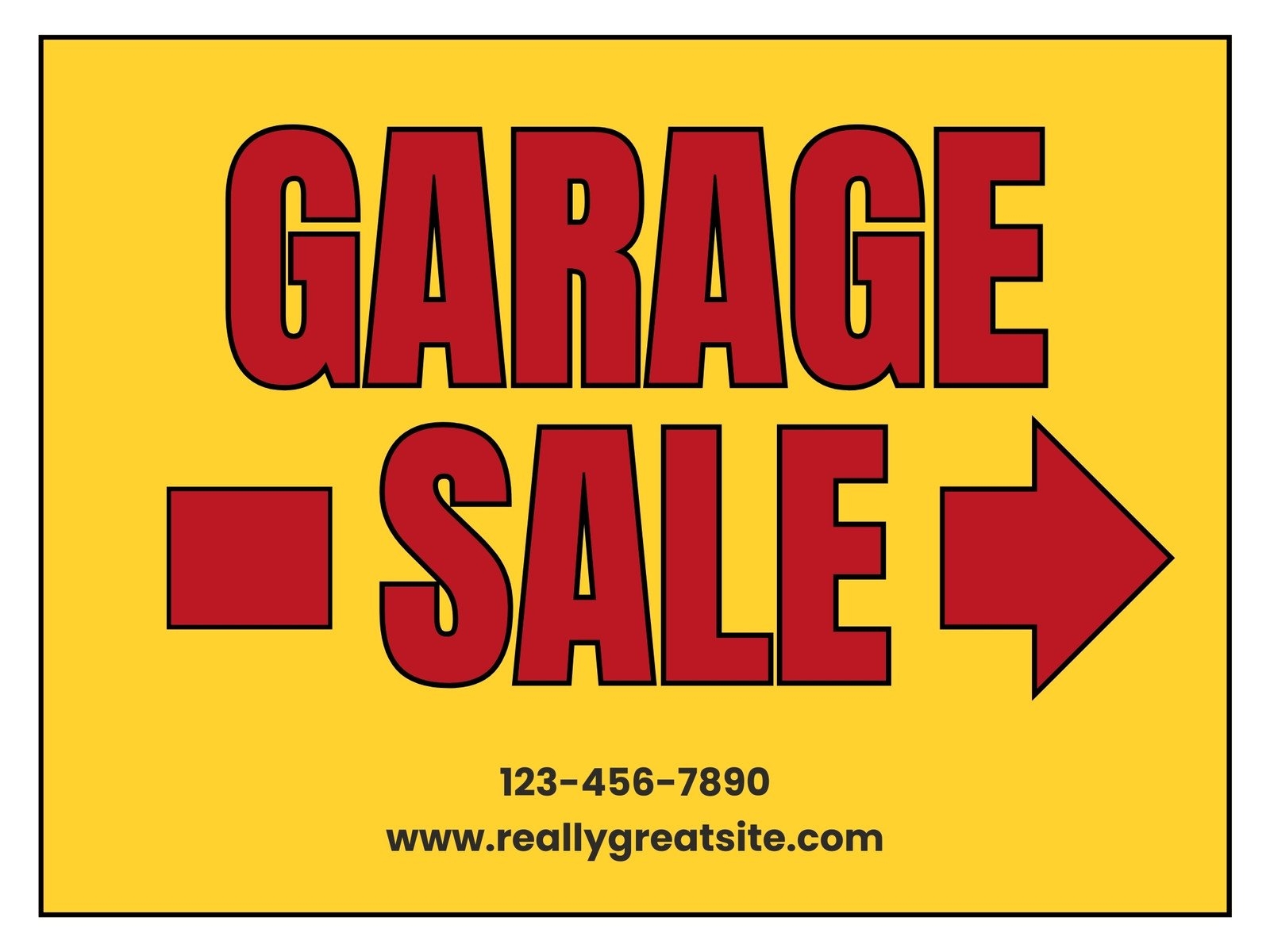 garage sale signs free printables