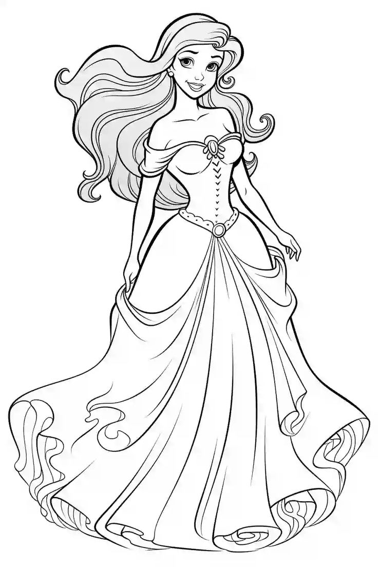 printable princess coloring sheets