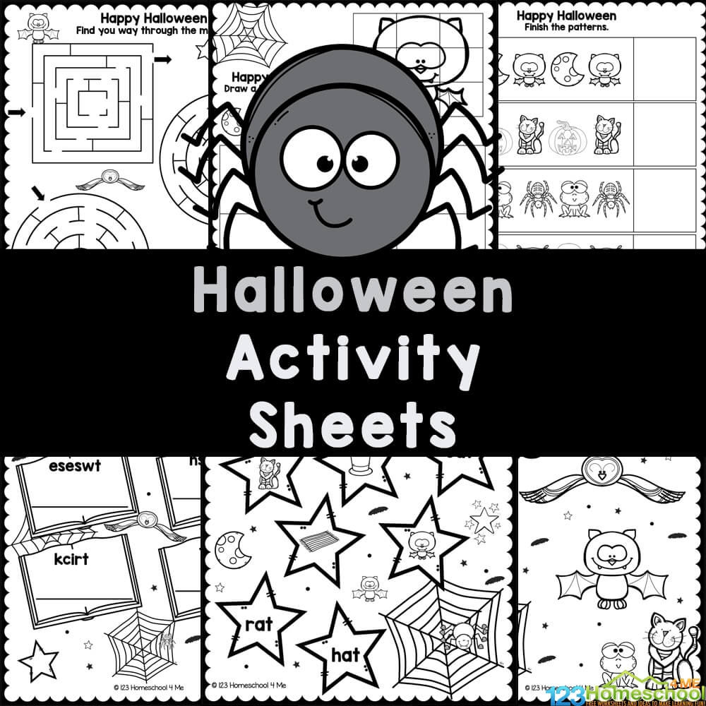 halloween activity sheets free printable