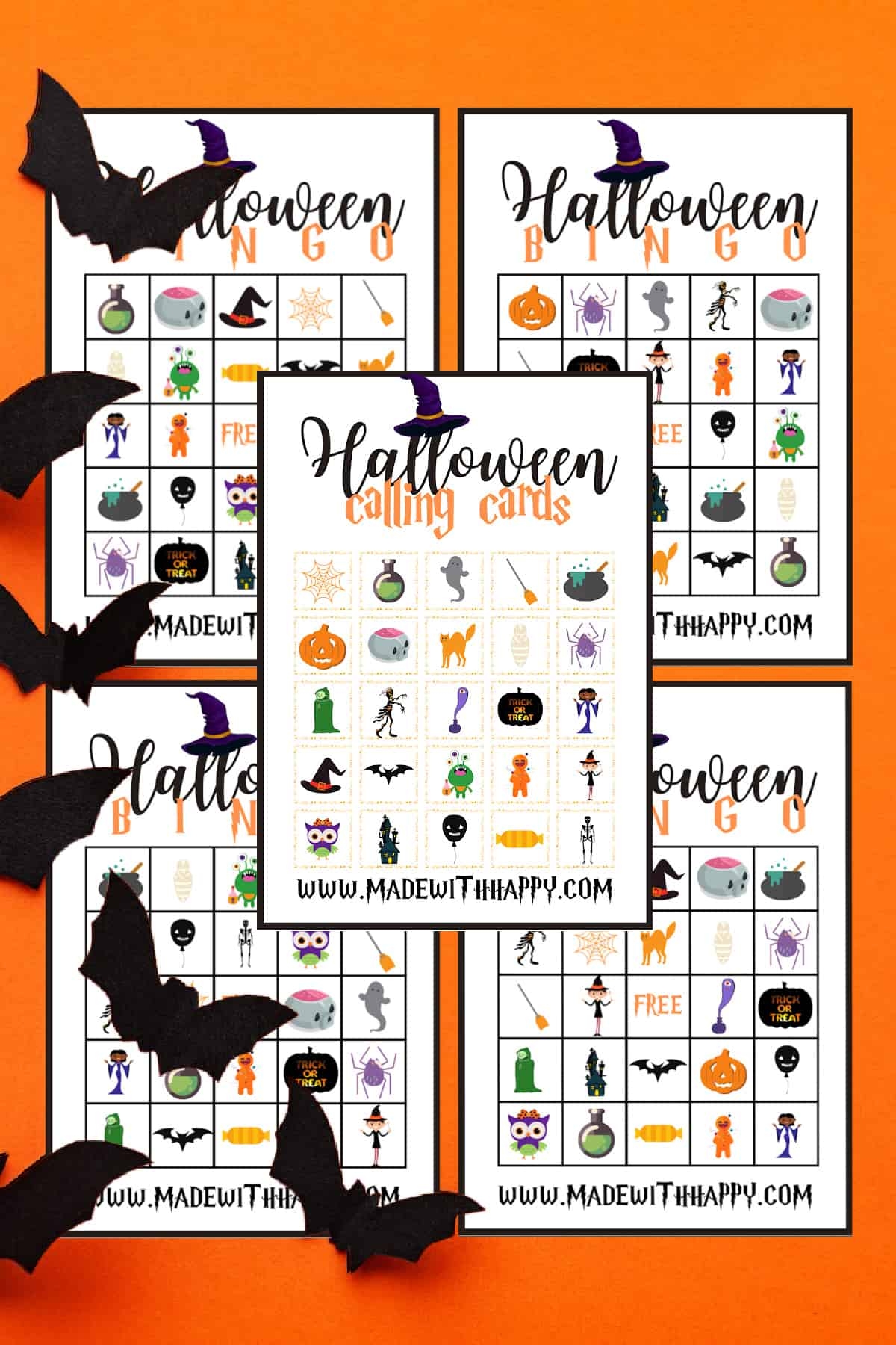 free printable halloween bingo templates