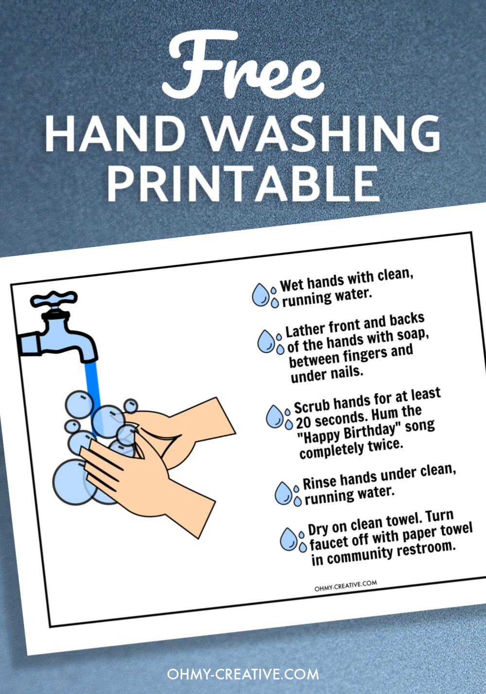 wash your hands sign printable