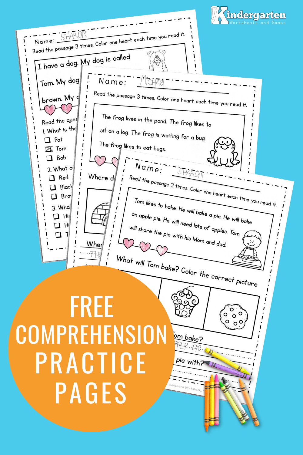 printable kindergarten worksheets reading