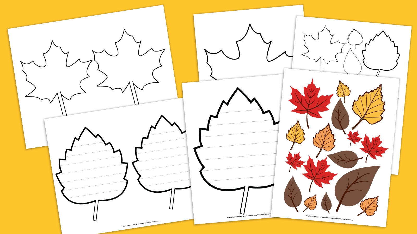 template of fall leaves printables
