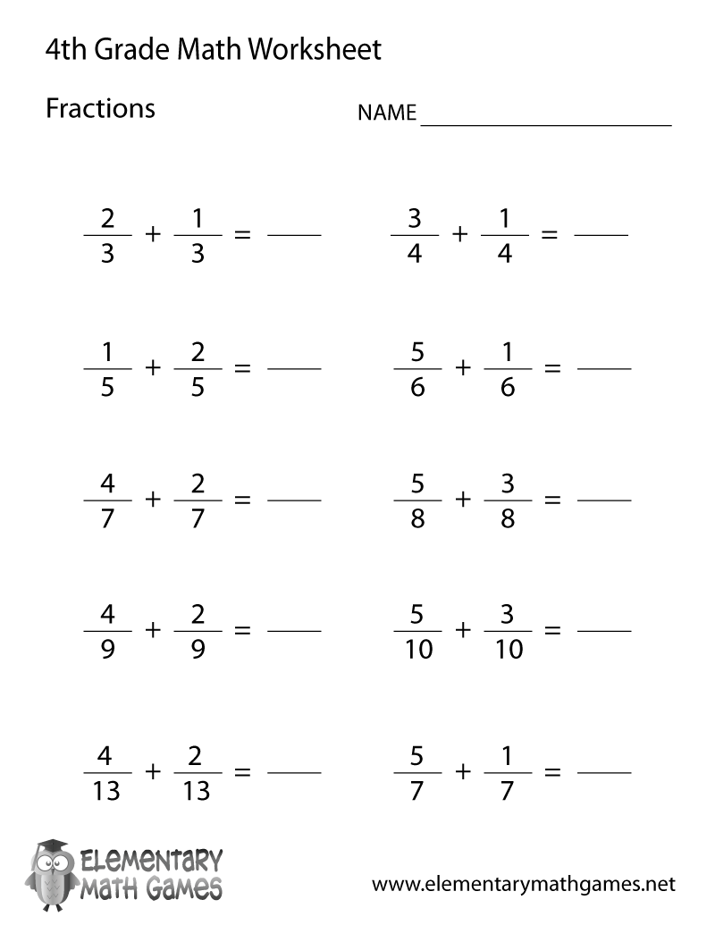 printable worksheets for 4th graders