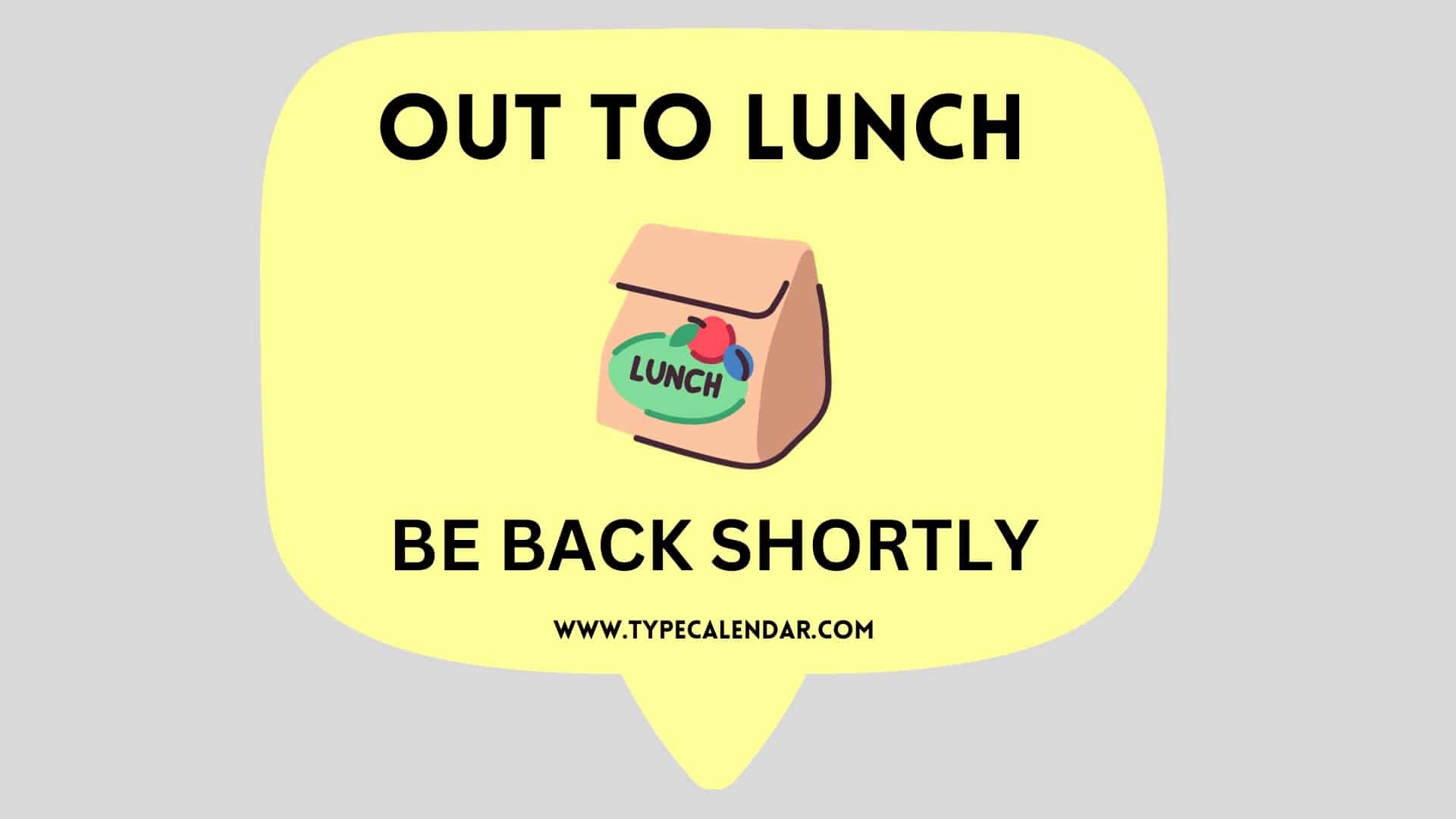 out lunch sign printable