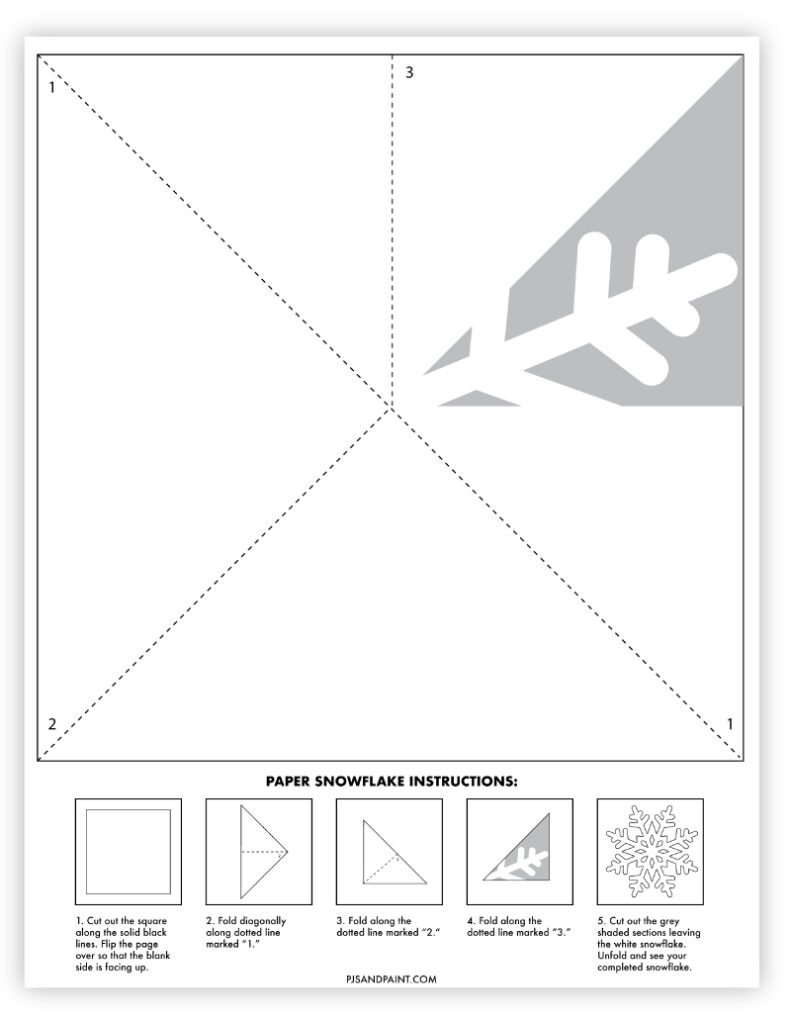 paper snowflake template printable