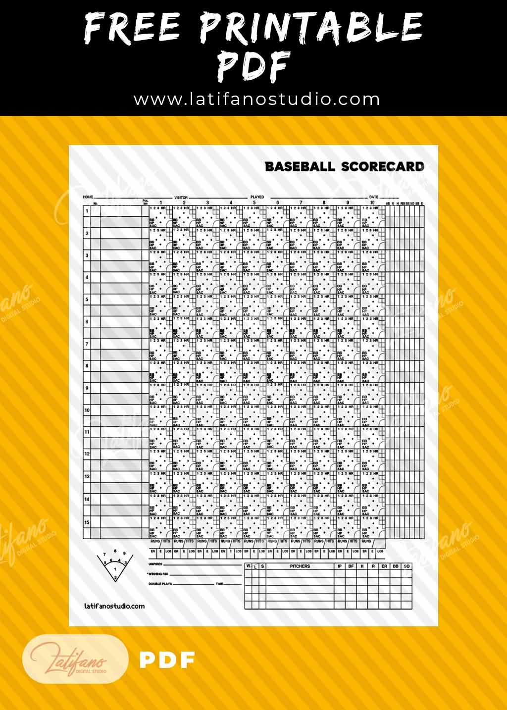 baseball score sheet printable