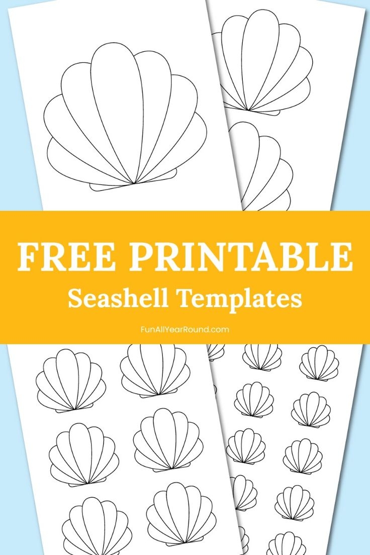 seashell template printable