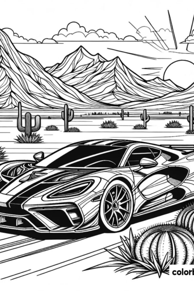 free printable car coloring sheets