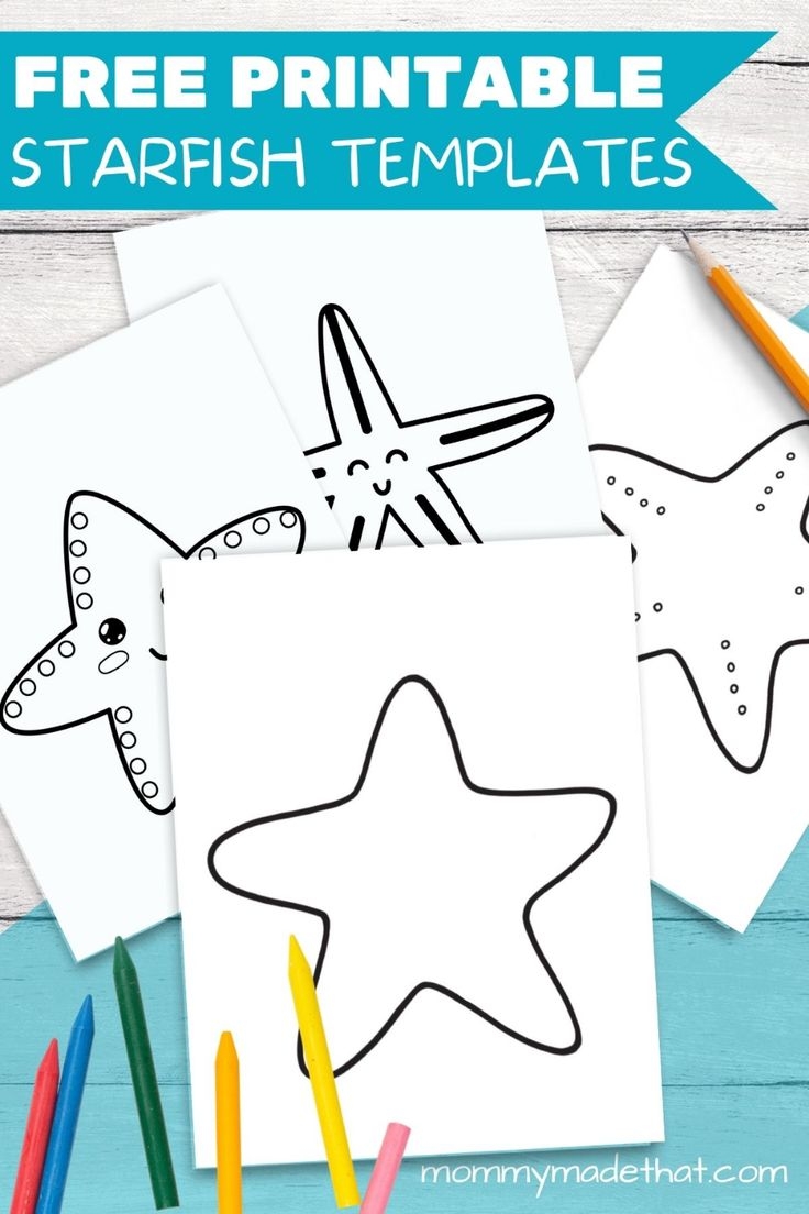 Free Printable Starfish Template Outlines For Best Ocean Crafts