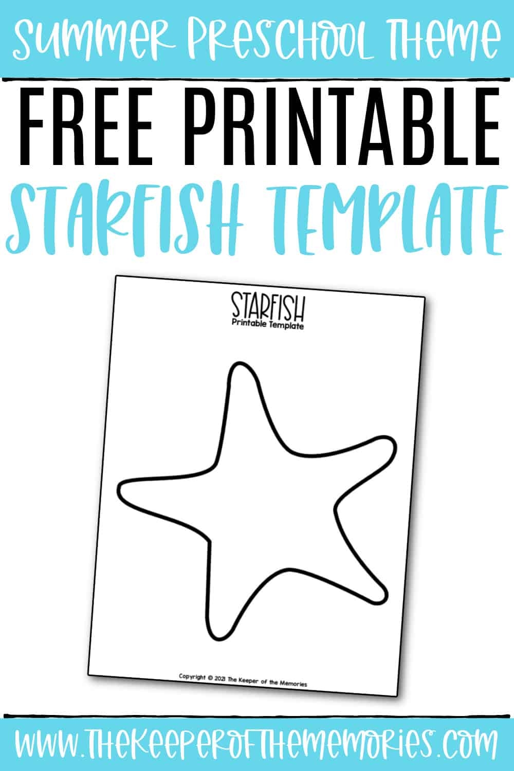 starfish template printable