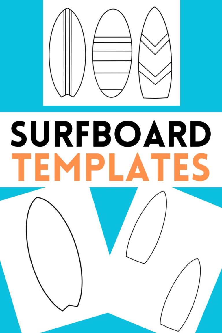 Free Printable Surfboard Templates For Crafts 