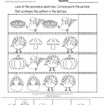 Free Printable Thanksgiving Patterns Worksheet