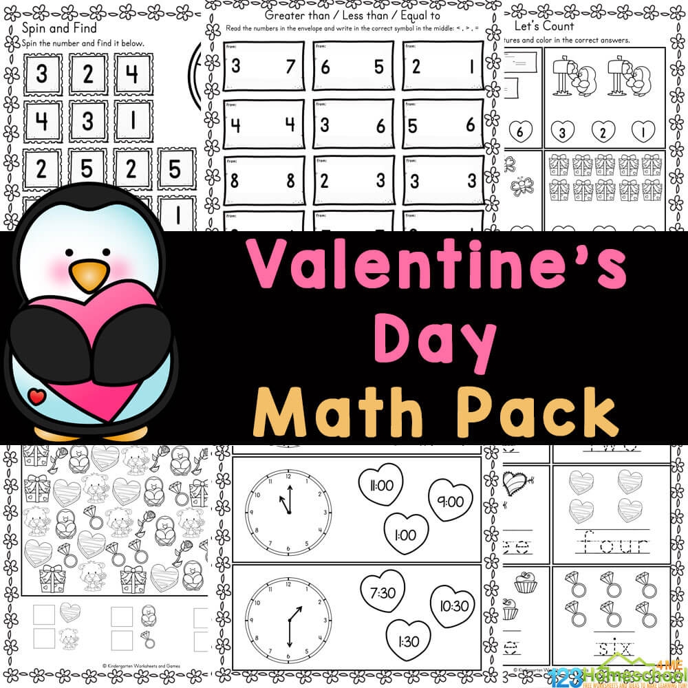 FREE Printable Valentine s Day Math Worksheets  FREE Printable Valentine s Day Math Worksheets