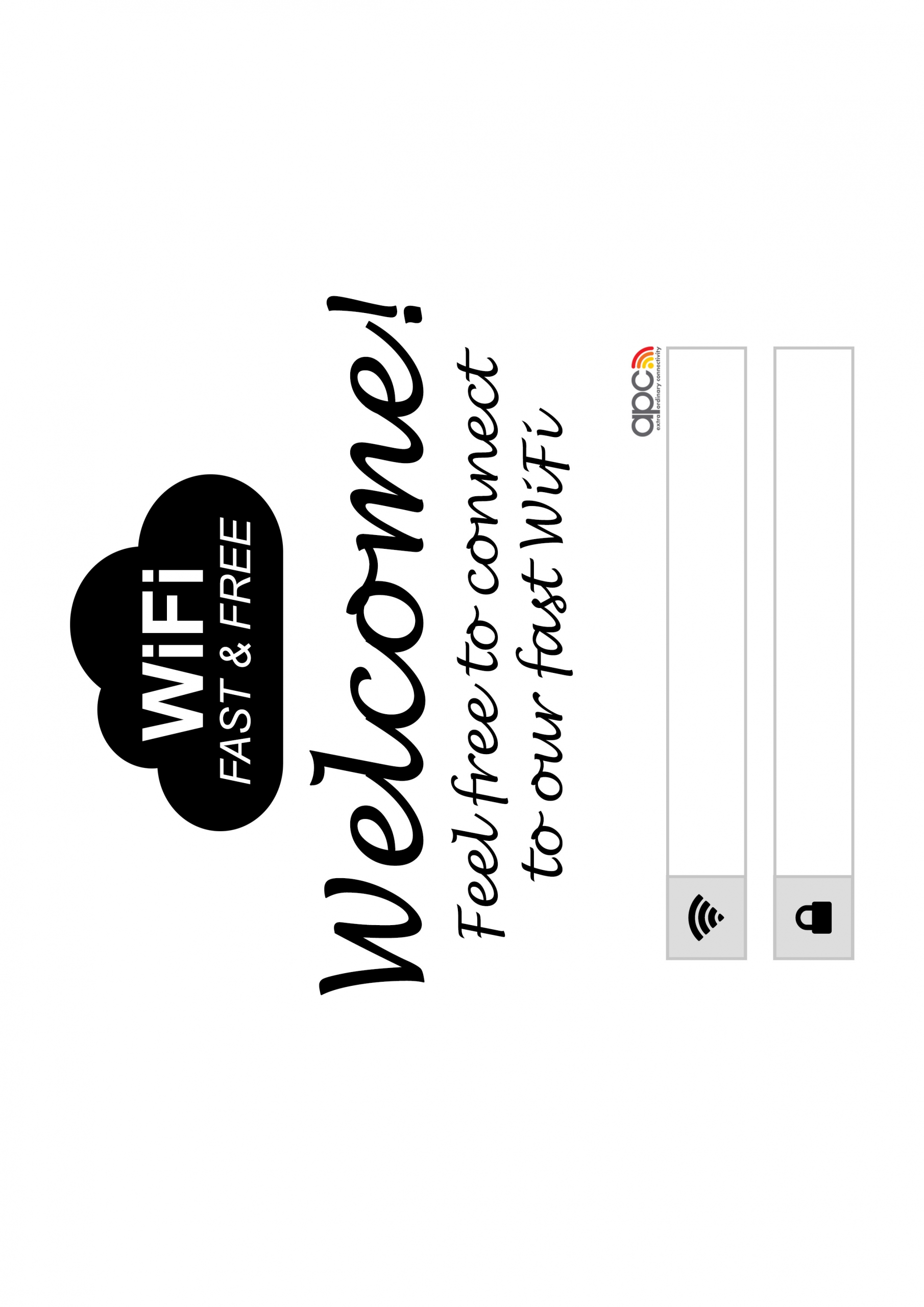free printable wifi password signs
