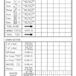 Free Printable Yahtzee Score Card Paper Trail Design