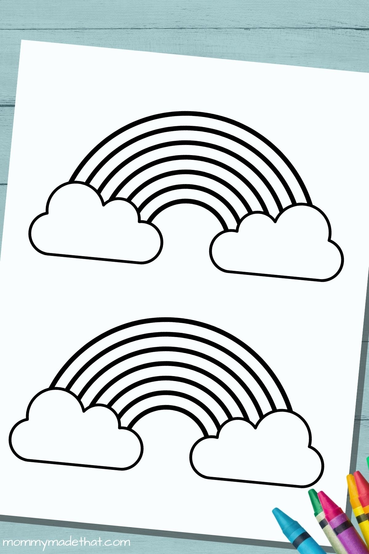 free printable rainbow template