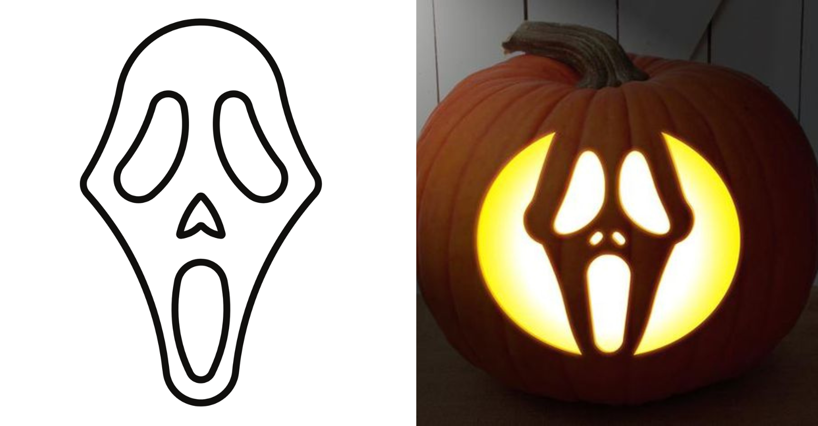 Free Scream Pumpkin Carving Stencil Ghostface Printable