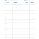 Free Sign In Sign Up Sheet Templates PDF Word EForms
