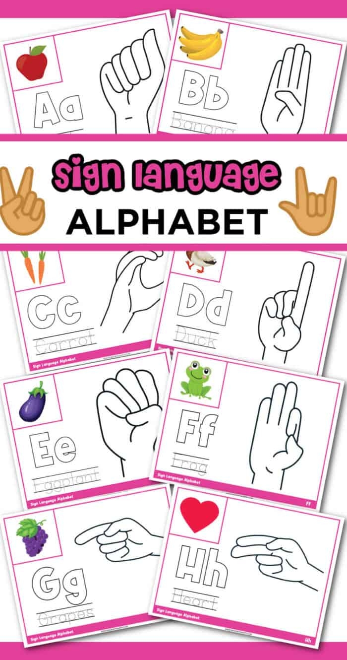 free printable sign language alphabet