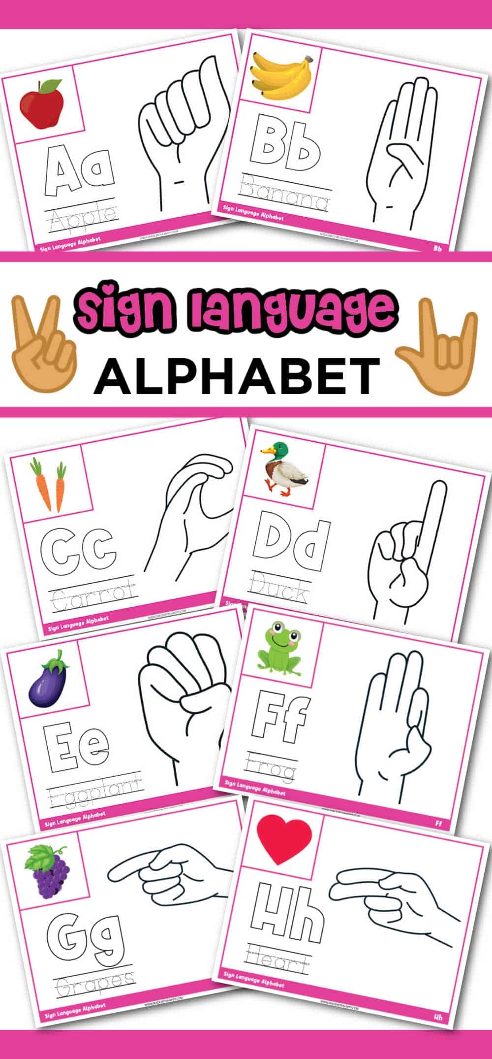 free printable asl signs