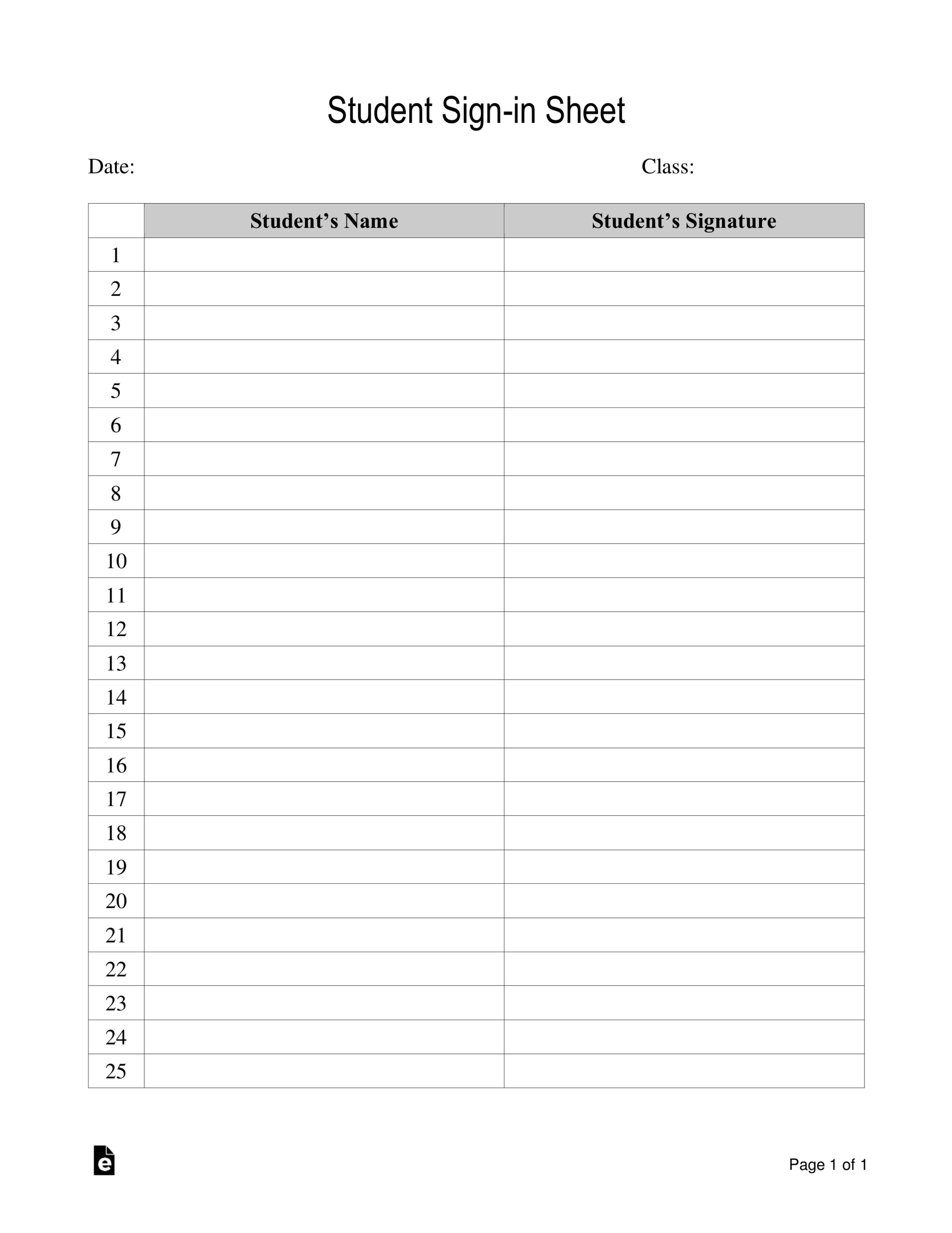 free printable sign in sheets