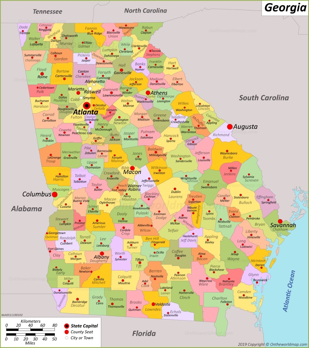 printable map of georgia