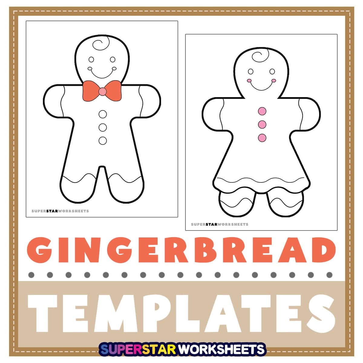 gingerbread man template printable
