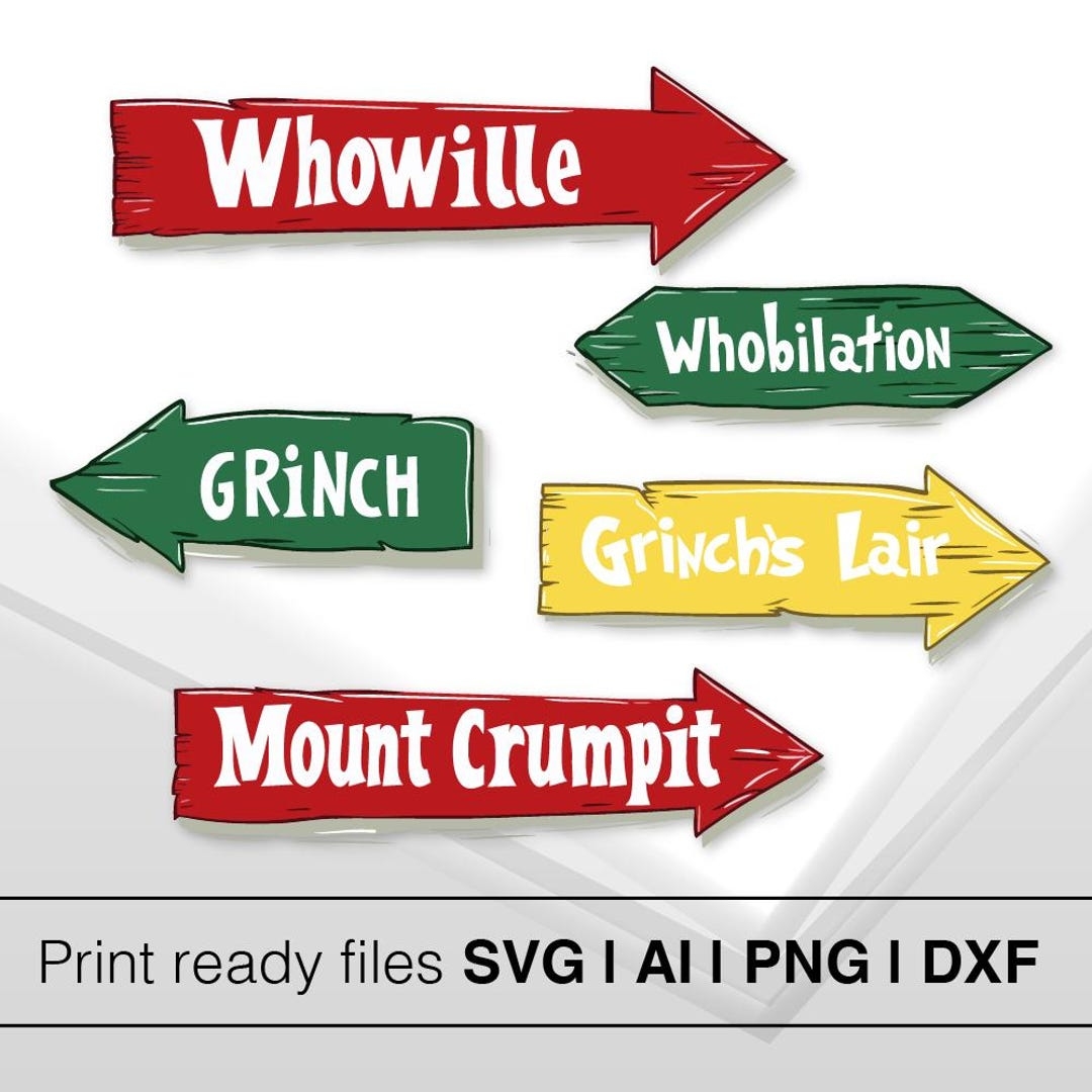 grinch's lair sign printable