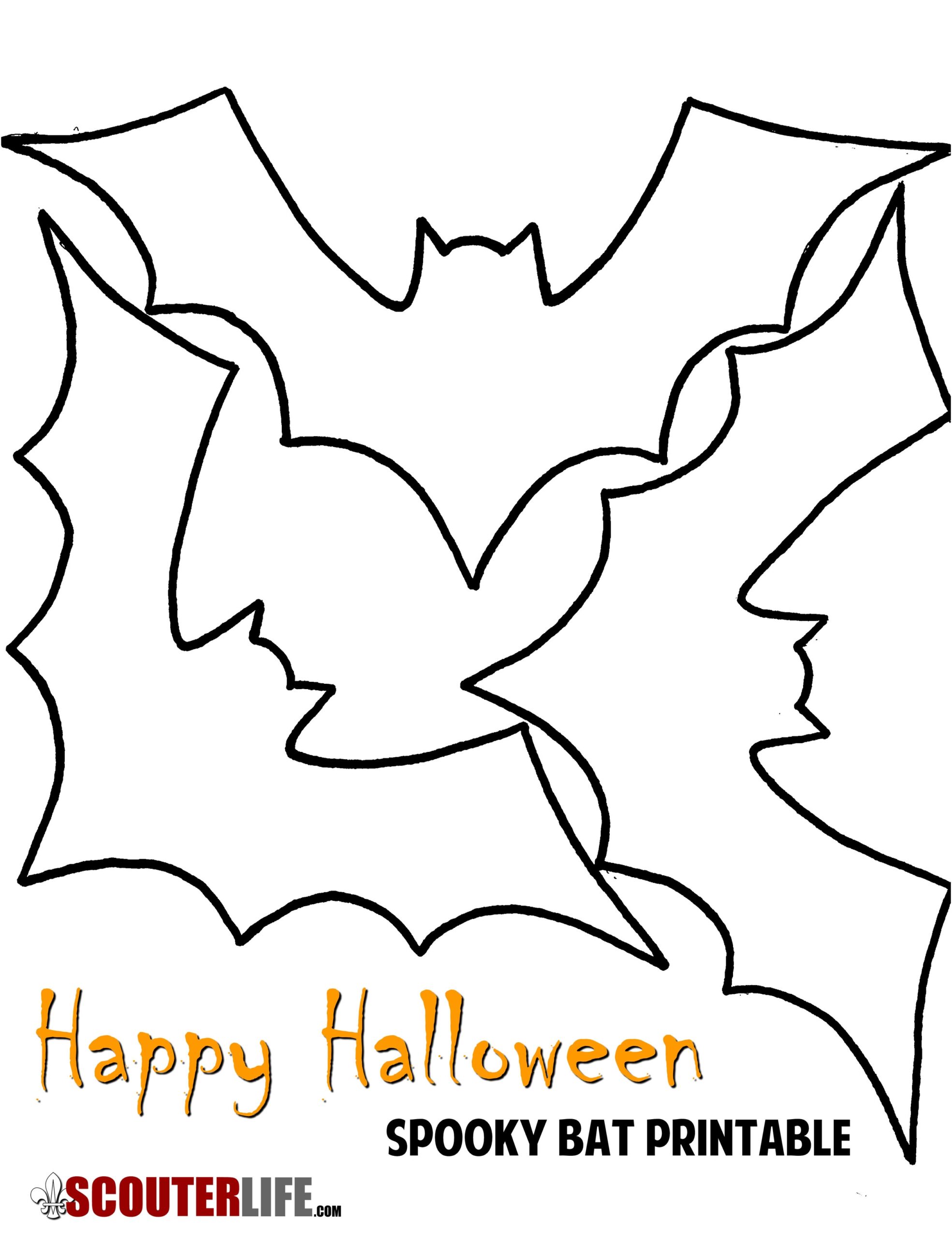 Halloween Spooky Bat Printable ScouterLife