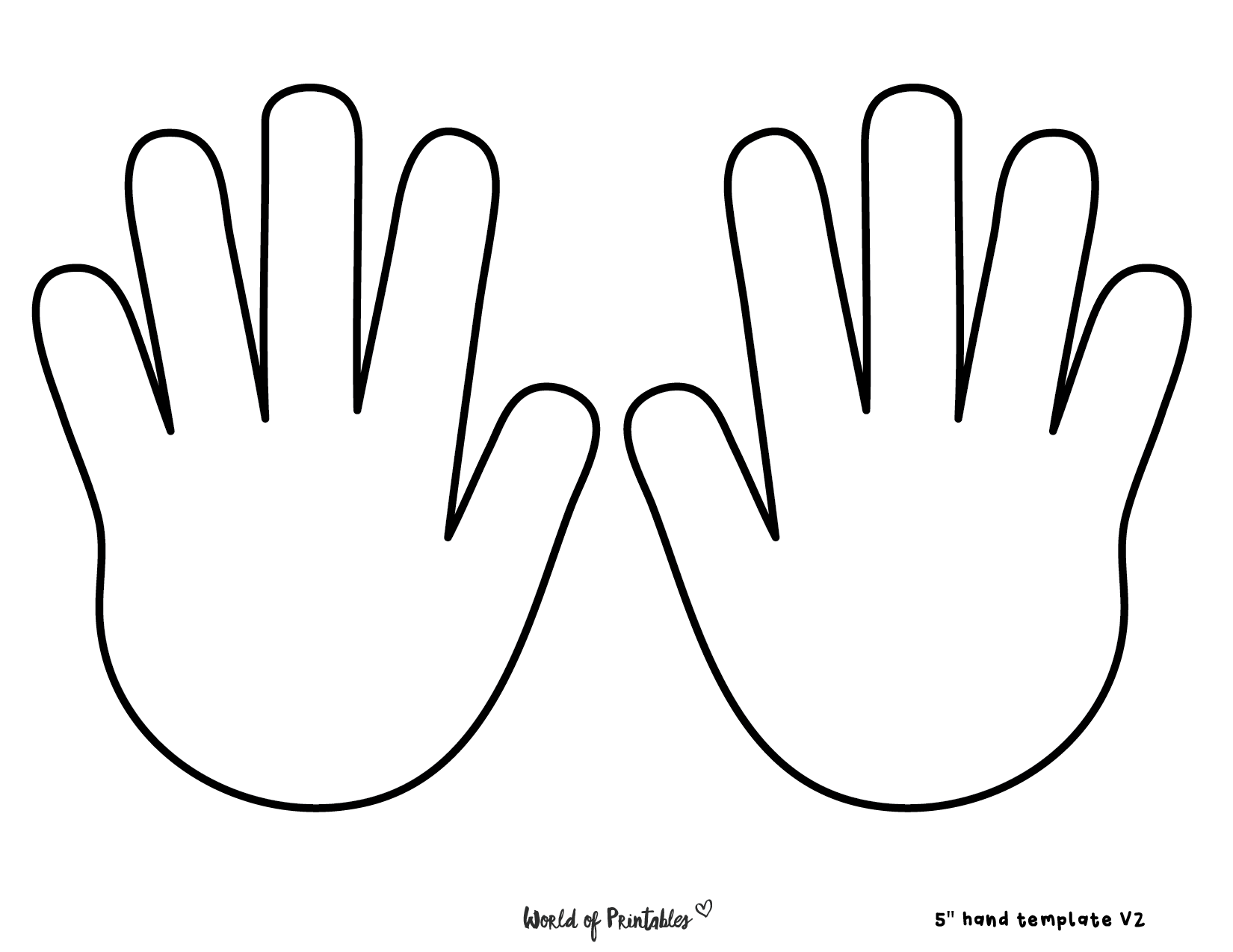 Hand Template Free Printable