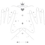 Hand With Nails Manicure Template To Color Etsy