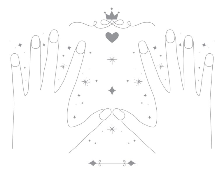 Hand With Nails Manicure Template To Color Etsy