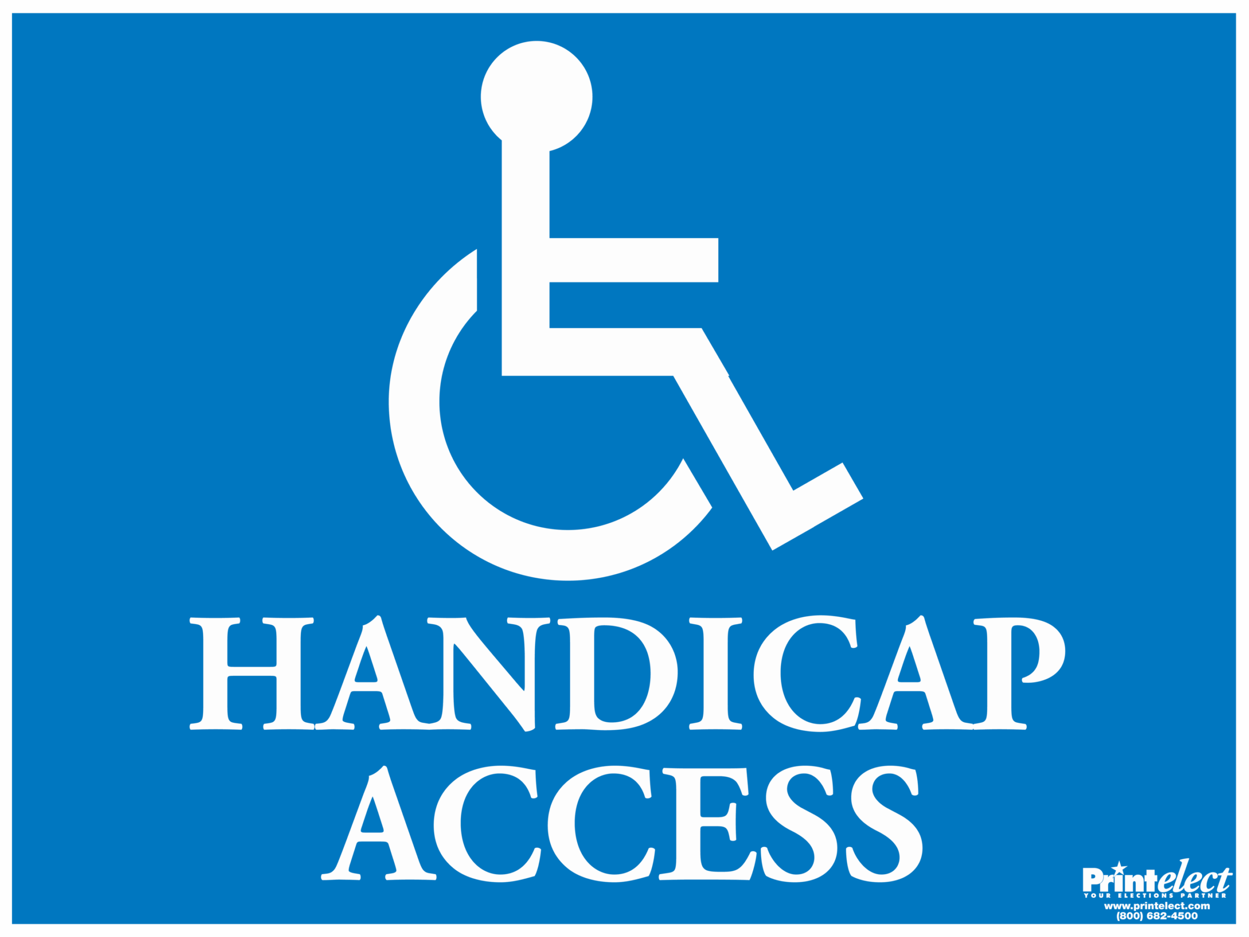 Handicap Access Sign with Access Symbol Printelect