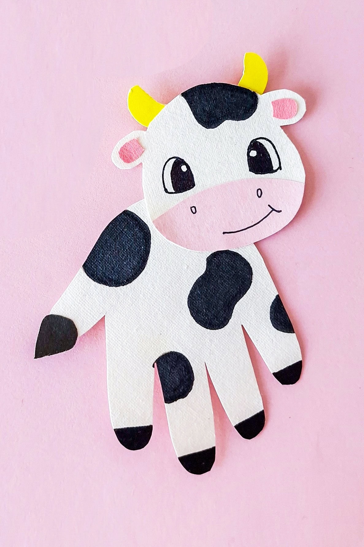 Handprint Cow Craft Free Printable Template  Handprint Cow Craft Free Printable Template