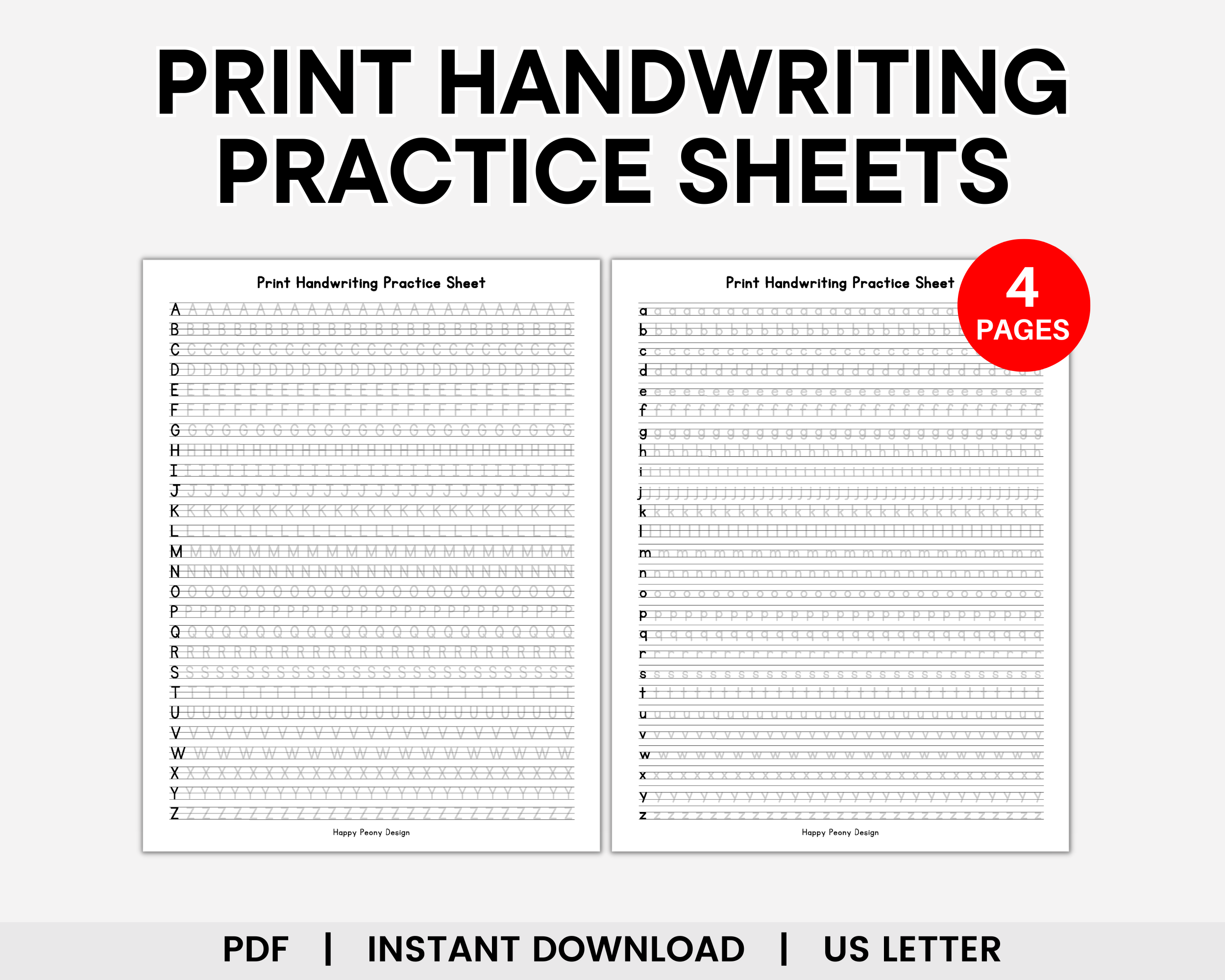 printable handwriting sheets