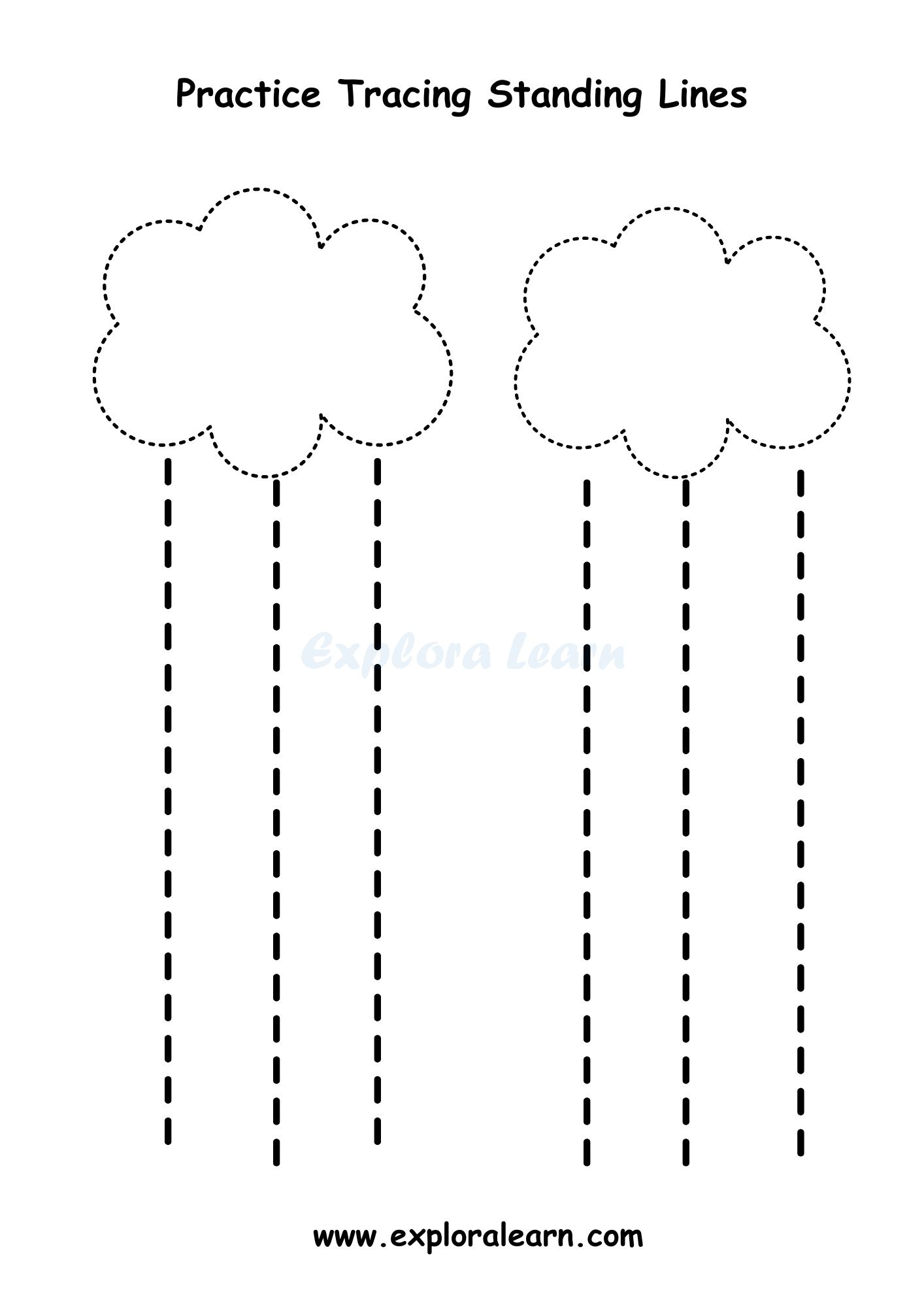 Handwriting Tracing Worksheets For ADHD Autism