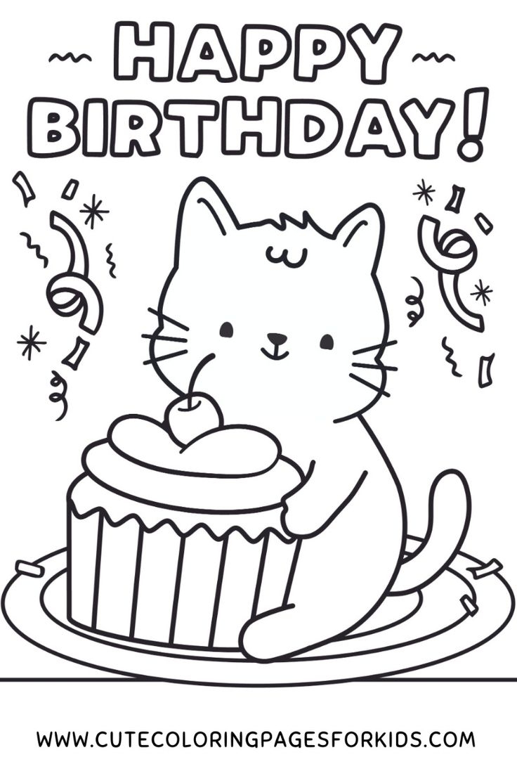 printable birthday coloring sheets
