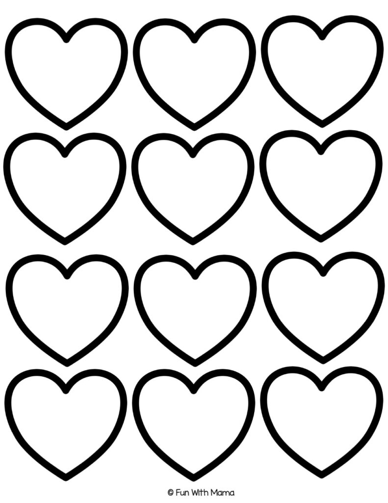 free heart printable template