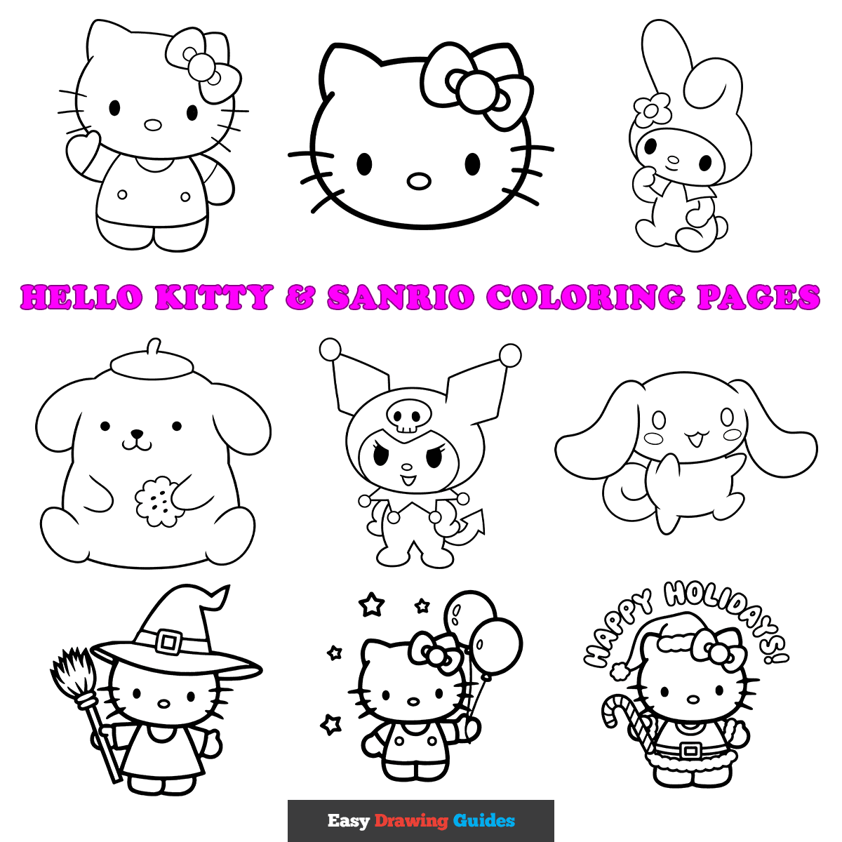 hello kitty template printable
