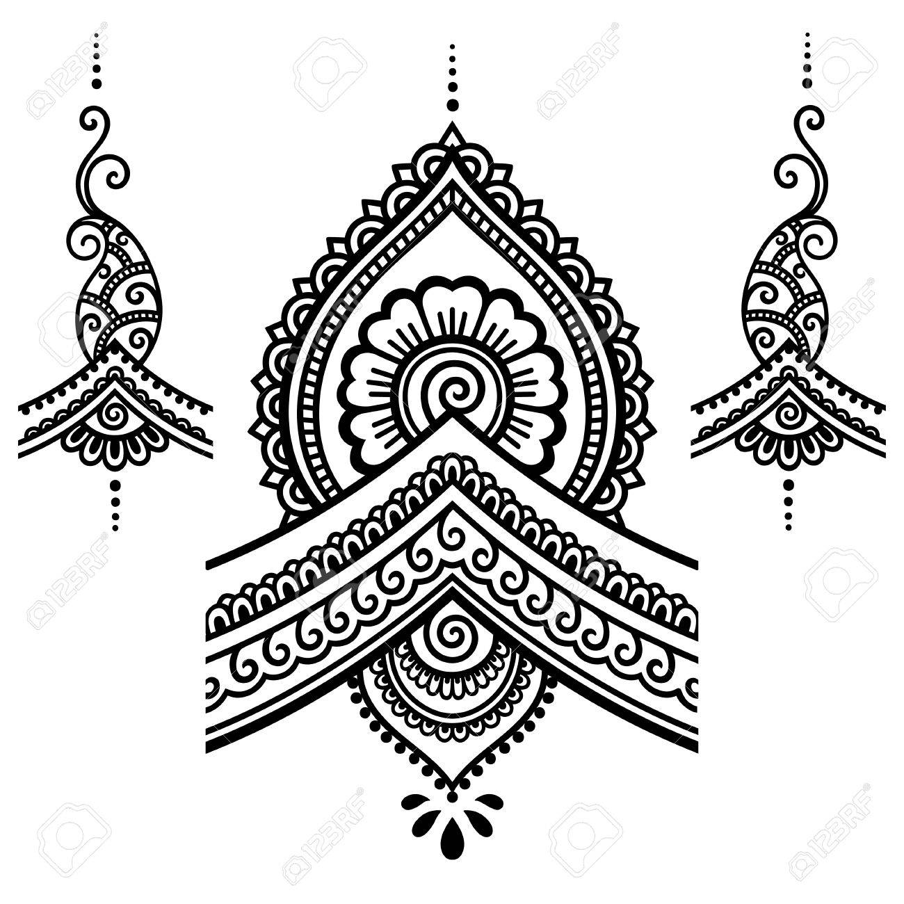 Henna Tattoo Flower Template Mehndi Royalty Free SVG Cliparts Vectors And Stock Illustration Image 56553393 