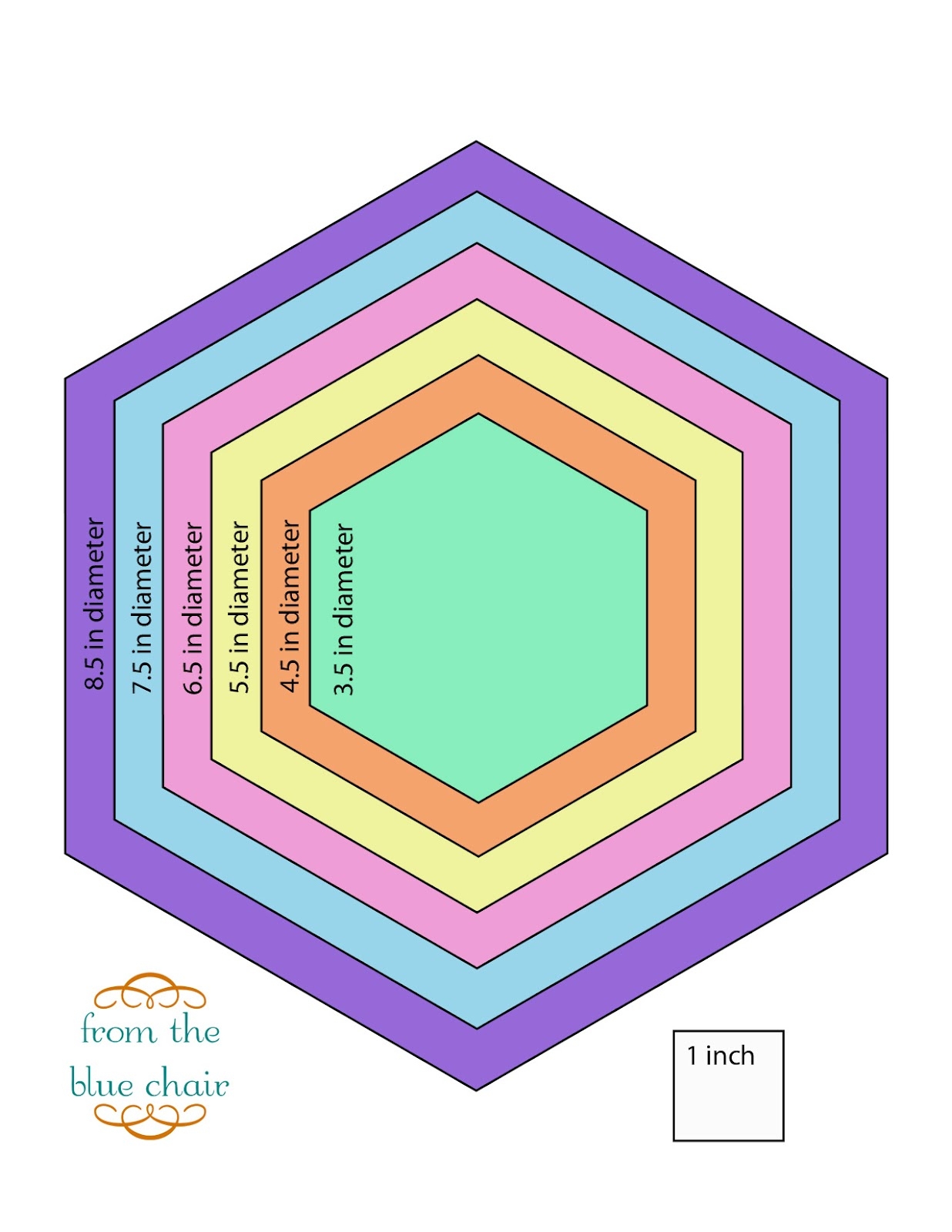 printable hexagon template