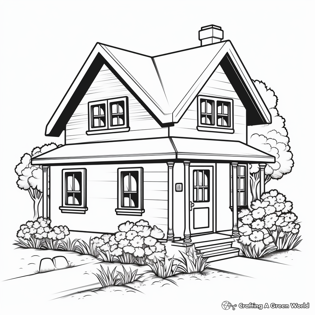Home Coloring Pages Free Printable 