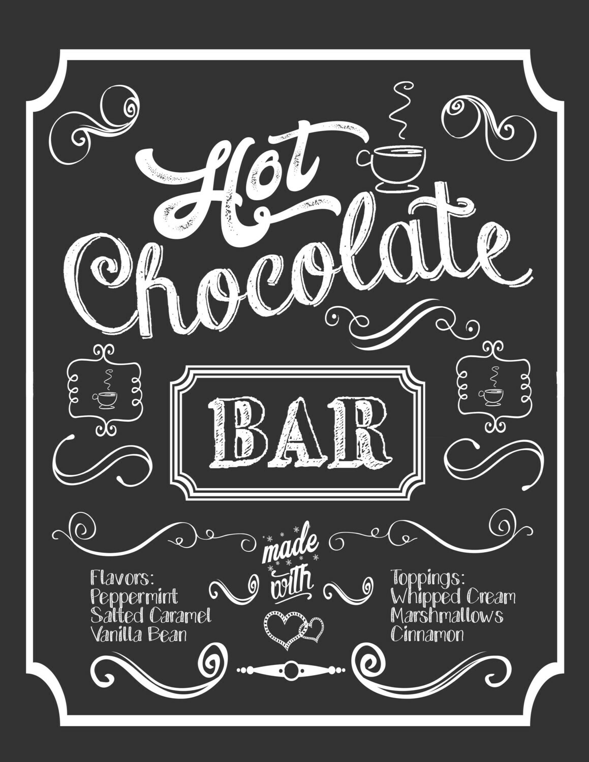 hot chocolate sign printable